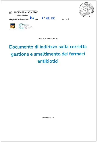 Documento di indirizzo corretta gestione e smaltimento farmaci antibiotici / R. Veneto 2026